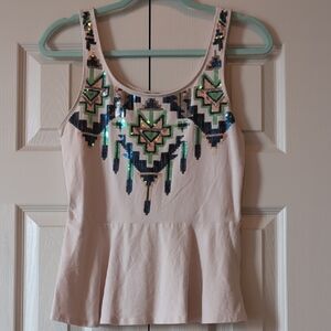 Sequin Embellished Tank Top